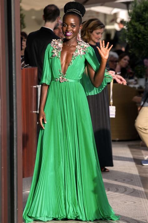 lupita nyong go green gucci|lupita nyong dress.